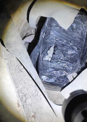 Zabezpieczone środki w workach.