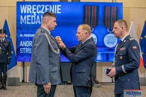 Uroczystość wręczenia medali im. podkomisarza Policji Andrzeja Struja