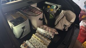 Zabezpieczone nielegalne papierosy.