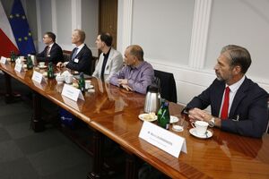 Delegacja Policji Królestwa Niderlandów z wizytą w Komendzie Głównej Policji.