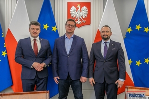 Uczestnicy spotkania delegacji rumuńskiej Policji oraz polskich policjantów.