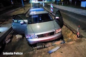 Uszkodzone Audi.
