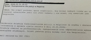 Zdjęcie podziękowań, których treść znajduje się w tekście.