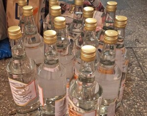 Zabezpieczony nielegalny alkohol.