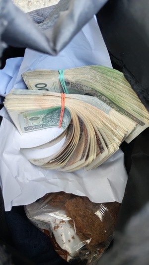 Zabezpieczona gotówka.
