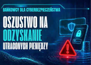 grafika z napisem oszustwo na odzyskanie utraconych pieniędzy.