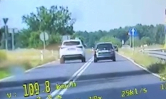 5000 złotych mandatu i 24 punkty karne tyle kosztowało kierowcę wykonanie niebezpiecznych manewrów na drodze!