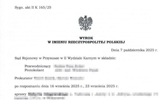 Fałszywie oskarżył interweniujących policjantów. Został prawomocnie skazany