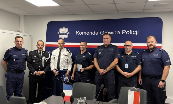Pożegnanie francuskiego oficera łącznikowego w KGP
