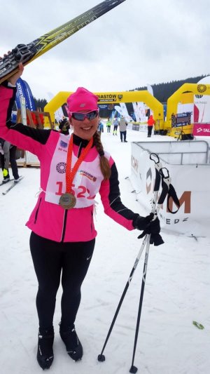 Katarzyna podczas Biegu Piastów  50km -2019r.