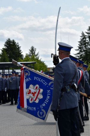 poczet sztandarowy KWP w Szczecinie