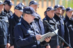 przemówienie Komendanta Wojewódzkiego Policji w Szczeicnie