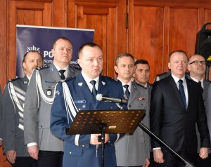 Komendant Wojewódzki Policji nadinsp. Tomasz Trawiński