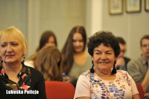 Uczestnicy lekcji historii poświęconej pamięci policjanta Bronisława Marchlewicza