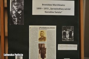 Element wystawy poświęconej pamięci policjanta Bronisława Marchlewicza