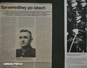 Element wystawy poświęconej pamięci policjanta Bronisława Marchlewicza