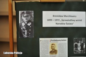Element wystawy poświęconej pamięci policjanta Bronisława Marchlewicza