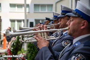 Policjanci podczas uroczystości Święta Policji.