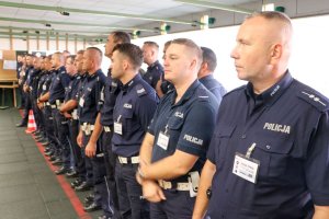 Policjanci biorący udział w finale ogólnopolskim konkursu.