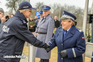 Nadinspektor Helena Michalak podczas otwarcia policyjnej jednostki.