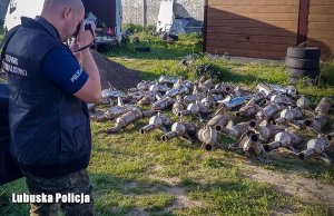 Zabezpieczone przez policjantów katalizatory.