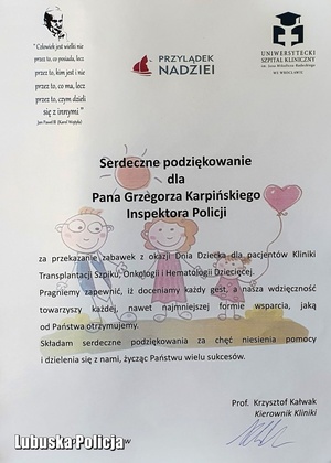 Okolicznościowy dyplom.