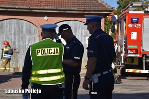 policjanci na miejscu działań
