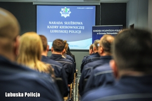 policjanci obecni na naradzie rocznej