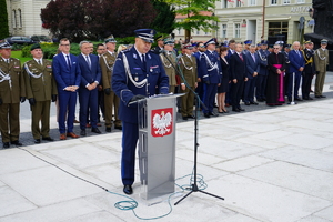 Przemówienie insp. Pawła Spychały - Szefa kujawsko-pomorskich policjantów.