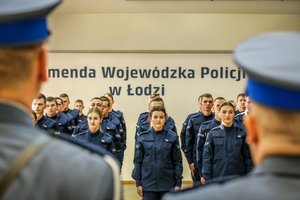 Policjanci podczas ślubowania.