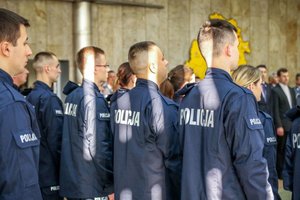 Policjanci podczas ślubowania.