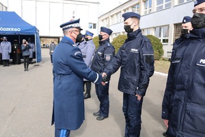 Oddział prewencji policji w łodzi, uroczystość ślubowania nowo przyjętych policjantów.