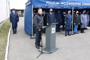 Oddział prewencji policji w łodzi, uroczystość ślubowania nowo przyjętych policjantów.