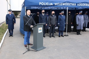 Oddział prewencji policji w łodzi, uroczystość ślubowania nowo przyjętych policjantów.