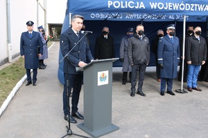 Oddział prewencji policji w łodzi, uroczystość ślubowania nowo przyjętych policjantów.