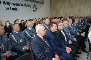uroczysta zbiórka w KWP w Łodzi