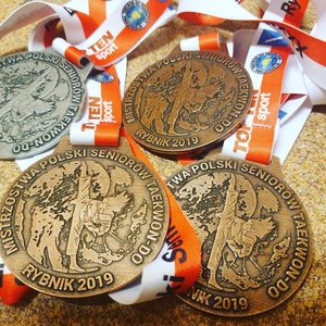 medale zdobyte przez Martę Mysur podczas Mistrzostw Polski w Taekwon- do