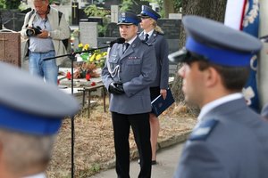 okolicznościowe wystąpienie I Zastępcy Komendanta Wojewódzkiego Policji w Łodzi mł. insp. Tomasza Olczyka.