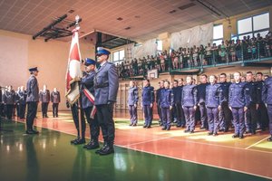 ślubowanie nowo przyjętych policjantów.