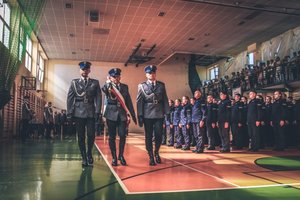 ślubowanie nowo przyjętych policjantów.