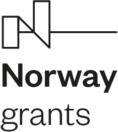 Zdjęcie przedstawia logo Norweskiego Mechanizmu Finansowego 2014-2021 (NMF 2014-2021): element graficzny wraz z umieszczonym pod spodem napisem NORWAY Grants