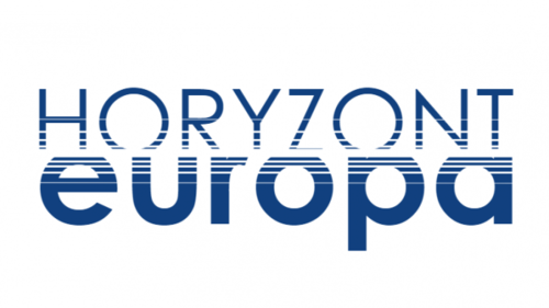 Na zdjęciu przedstawiono logo programu Horyzont Europa.