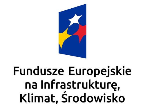 Obraz przedstawia logo programu: 
odwrócony pod kątem 90 stopni ciemnoniebieski stożek, w który wpisane zostały trzy gwiazdy układające się w trójkąt - żółta, biała i czerwona.