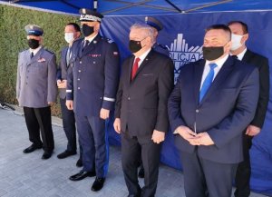 Uroczyste otwarcie Posterunku Policji w Kotuniu, Komendant Wojewódzki Policji zs. w Radomiu Michał Ledzion wraz z zaproszonymi gośćmi