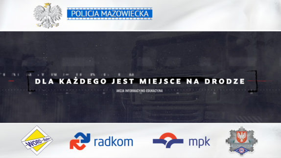 Baner Dla każdego jest miejsce na drodze