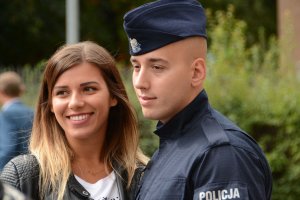 policjanci wraz z rodzinami