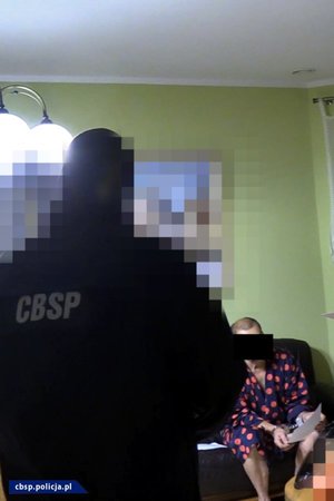 Policjanci CBŚP w trakcie realizacji