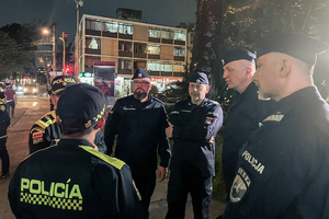 Przedstawiciele Komendy Głównej Policji i CBŚP oraz policjanci kolumbijscy.