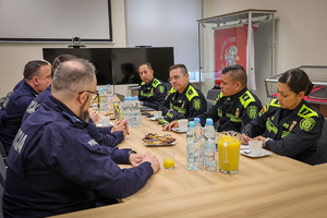 Członkowie delegacji kolumbijskiej podczas spotkania z kierownictwem CBŚP.