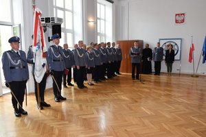 Policjanci podczas uroczystego ślubowania